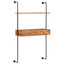 vægmonteret skrivebord massivt akacietræ 90 x 40 x 170 cm