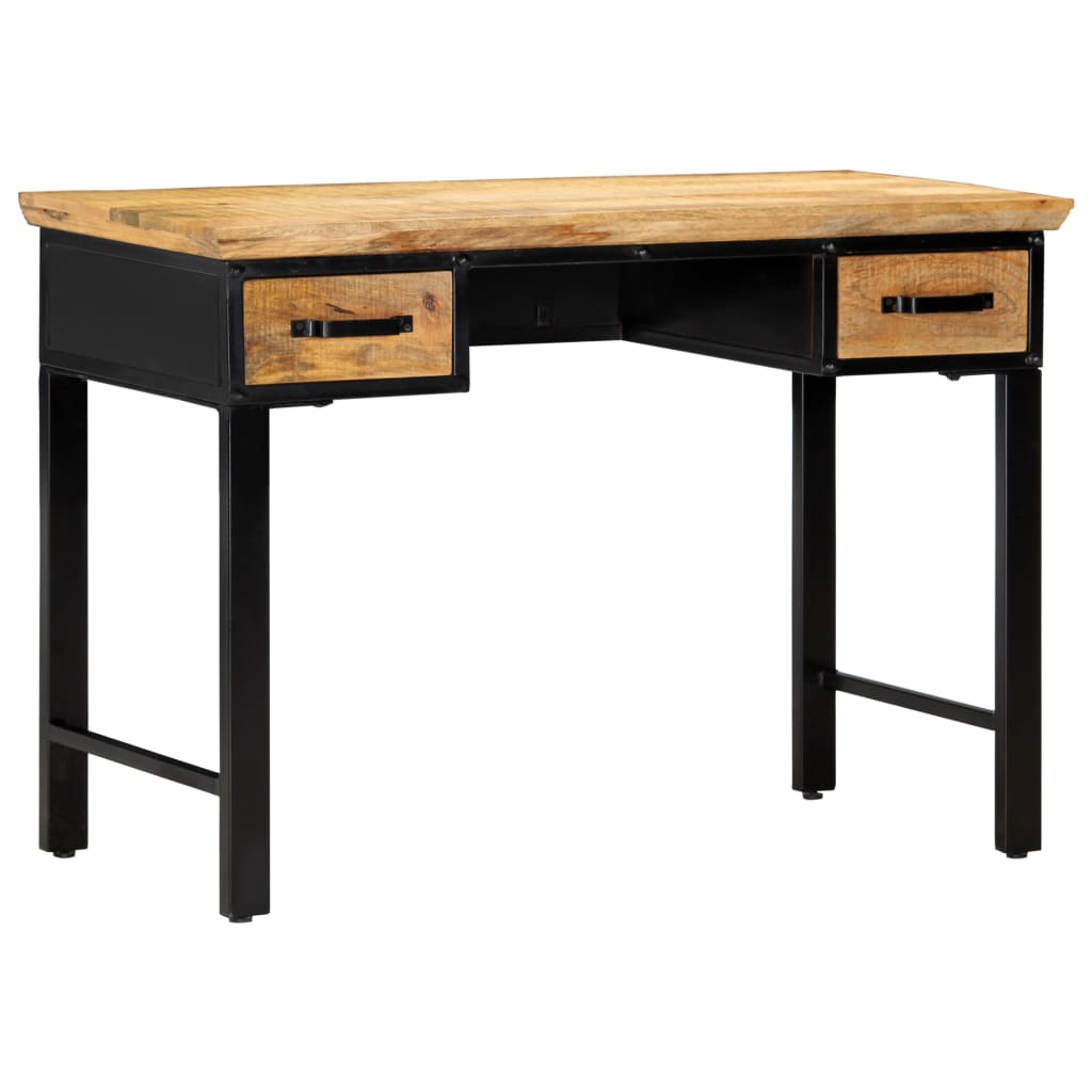skrivebord 110x50x76 cm massivt mangotræ