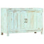 skænk 110x35x70 cm massivt mangotræ lyseblå