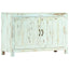 skænk 110x35x70 cm massivt mangotræ lyseblå