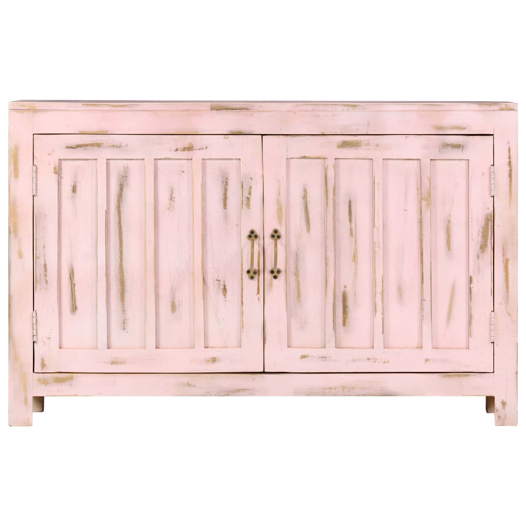 skænk 110x35x70 cm massivt mangotræ lyserød