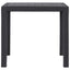 havebord 79 x 79 x 72 cm plastik rattanlook brun
