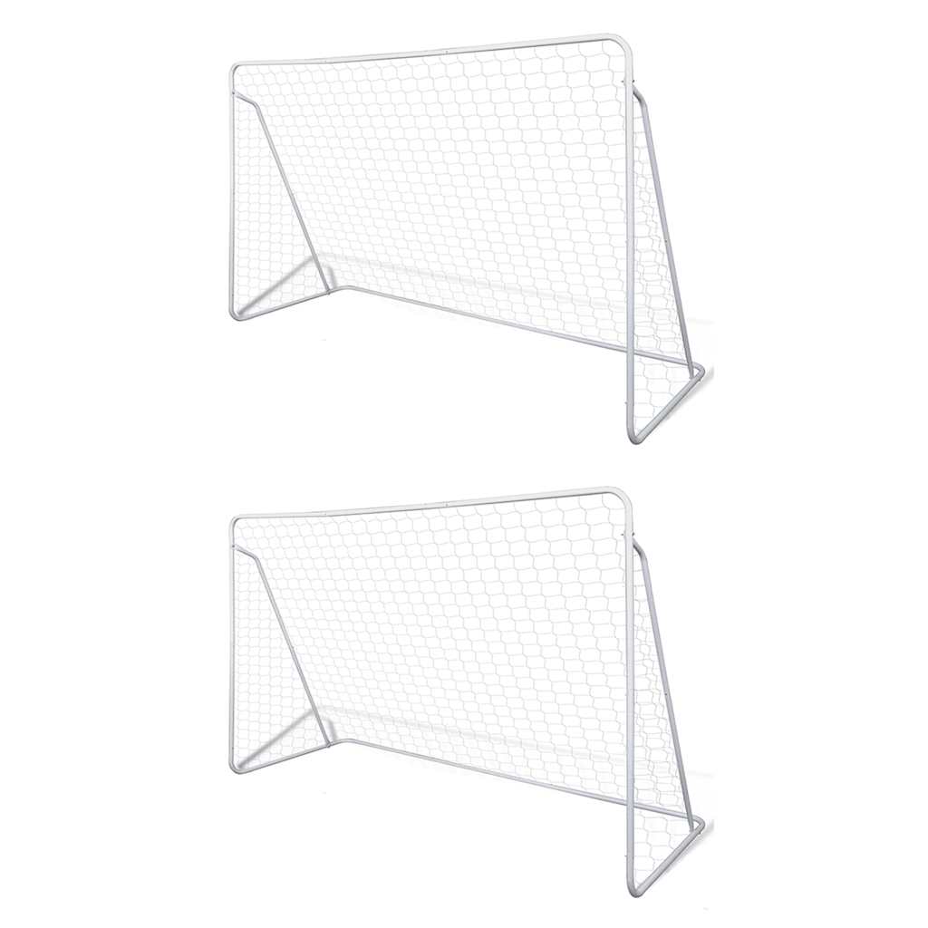 fodboldmål 2 stk. 240 x 90 x 150 cm billede