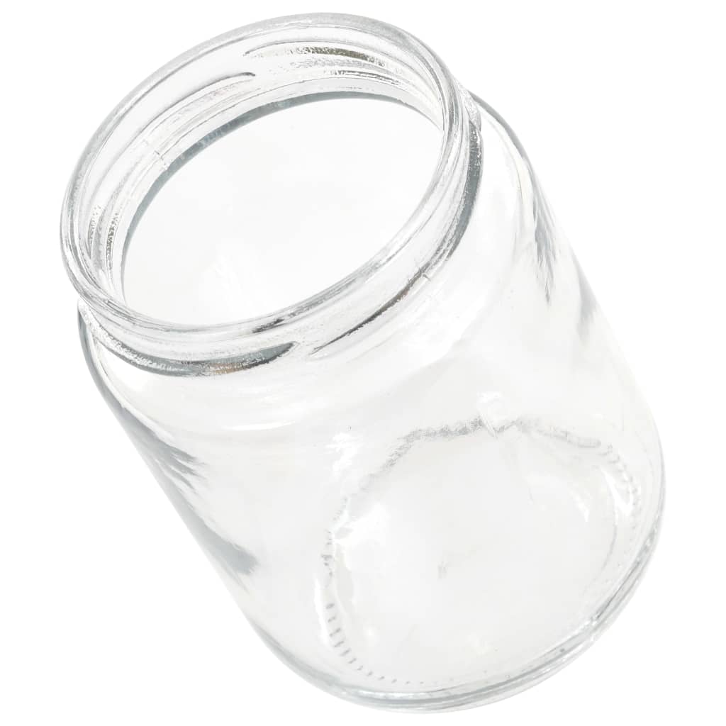 syltetøjsglas 48 stk. med røde låg 230 ml