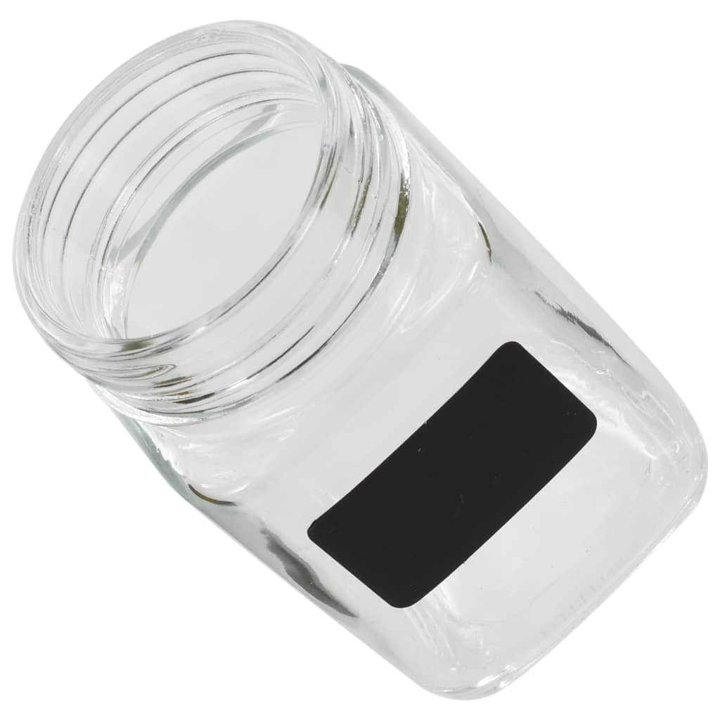 opbevaringsglas med etiket 12 stk. 300 ml