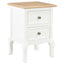 sengeborde 2 stk. 35x30x49 cm MDF hvid