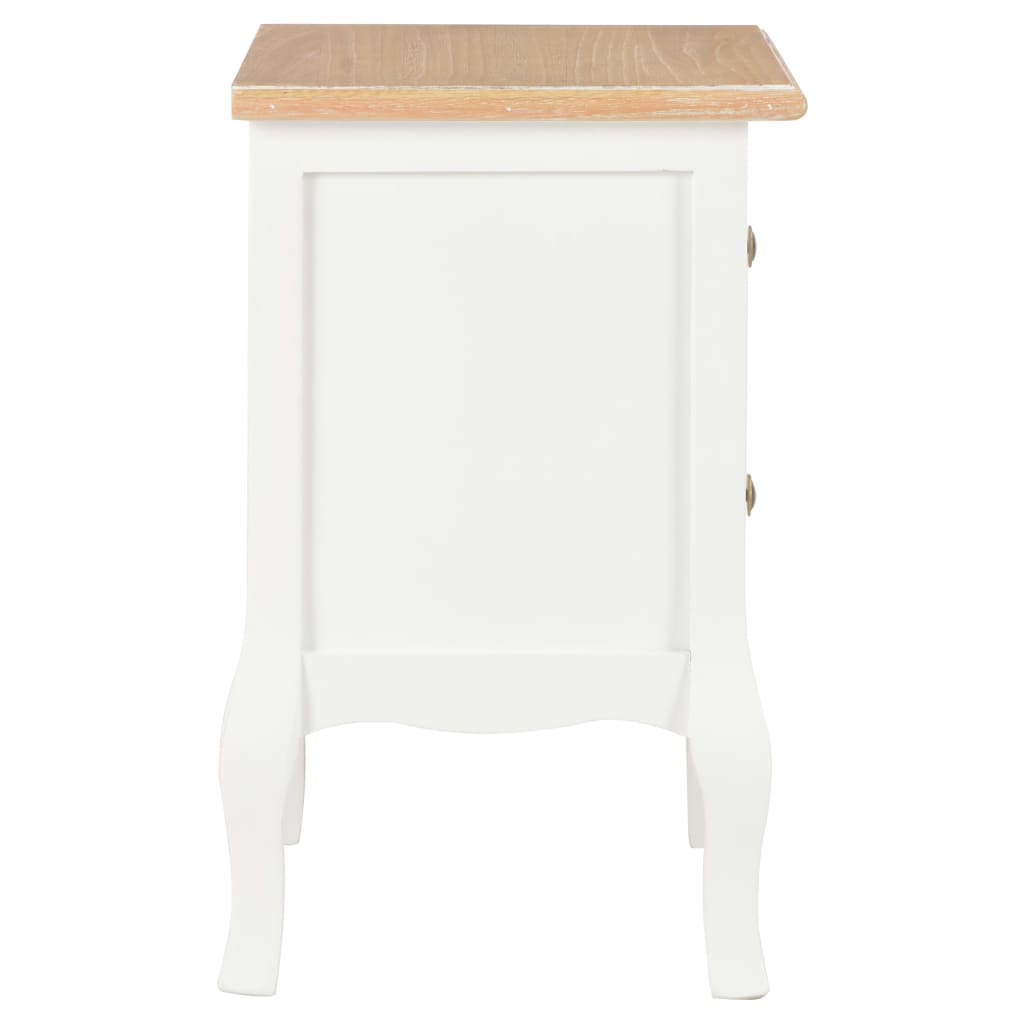 sengeborde 2 stk. 35x30x49 cm MDF hvid