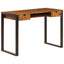 skrivebord massivt akacietræ og stål 110 x 55 x 78 cm