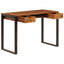 skrivebord massivt akacietræ og stål 110 x 55 x 78 cm