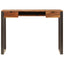 skrivebord massivt akacietræ og stål 110 x 55 x 78 cm