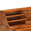 skrivebord massivt akacietræ og stål 110 x 50 x 94 cm