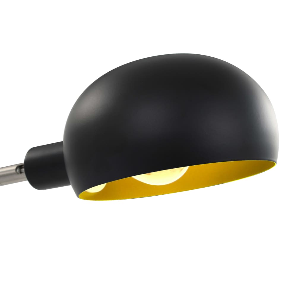 standerlampe 200 cm 5 x E14 sort og guld
