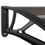 dørbaldakin 200x75 cm polycarbonat sort