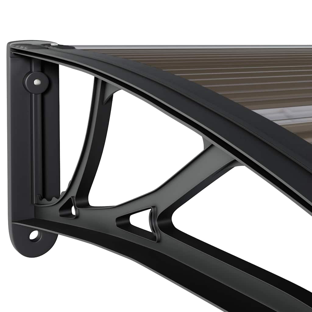 dørbaldakin 200x75 cm polycarbonat sort
