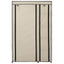 foldbart klædeskab 110 x 45 x 175 cm stof cremefarvet
