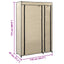 foldbart klædeskab 110 x 45 x 175 cm stof cremefarvet