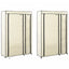 foldbare klædeskabe 2 stk. 110 x 45 x 175 cm stof cremefarvet