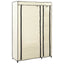 foldbare klædeskabe 2 stk. 110 x 45 x 175 cm stof cremefarvet