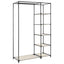 foldbare klædeskabe 2 stk. 110 x 45 x 175 cm stof cremefarvet