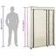 foldbare klædeskabe 2 stk. 110 x 45 x 175 cm stof cremefarvet
