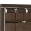 klædeskab med rum og tøjstang 150 x 45 x 175 cm stof brun