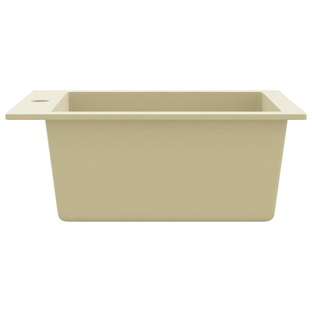 køkkenvask granit enkelt vask beige