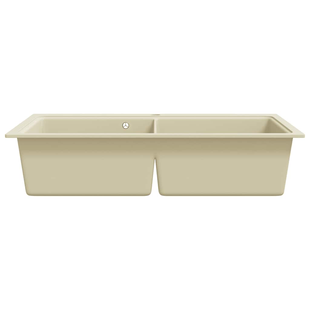 køkkenvask granit dobbelt vask beige