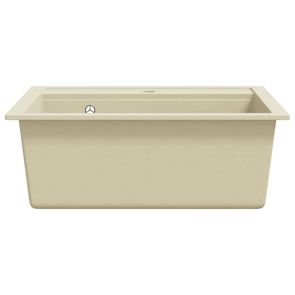køkkenvask granit enkelt vask beige