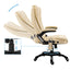 kontorstol med massagefunktion polyester cremefarvet
