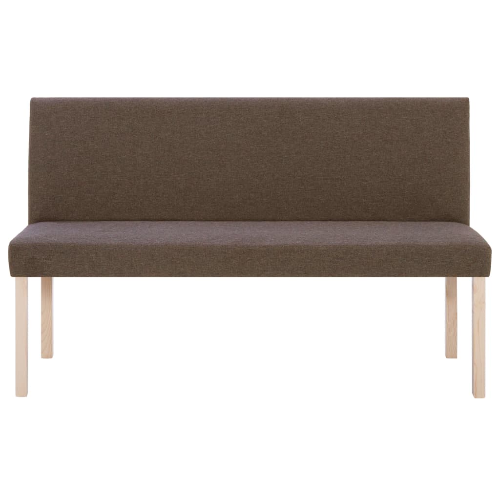 bænk 139,5 cm polyester brun