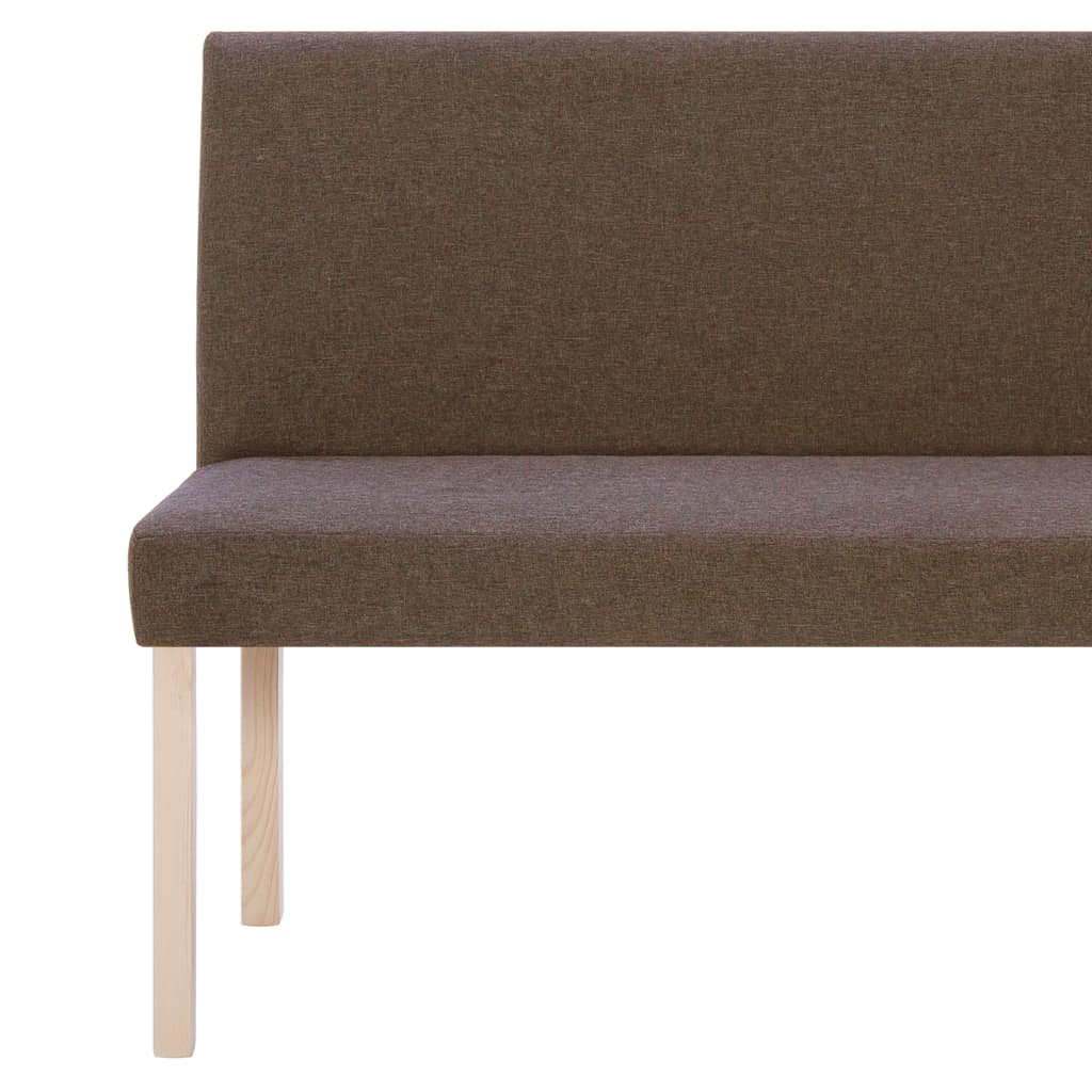 bænk 139,5 cm polyester brun