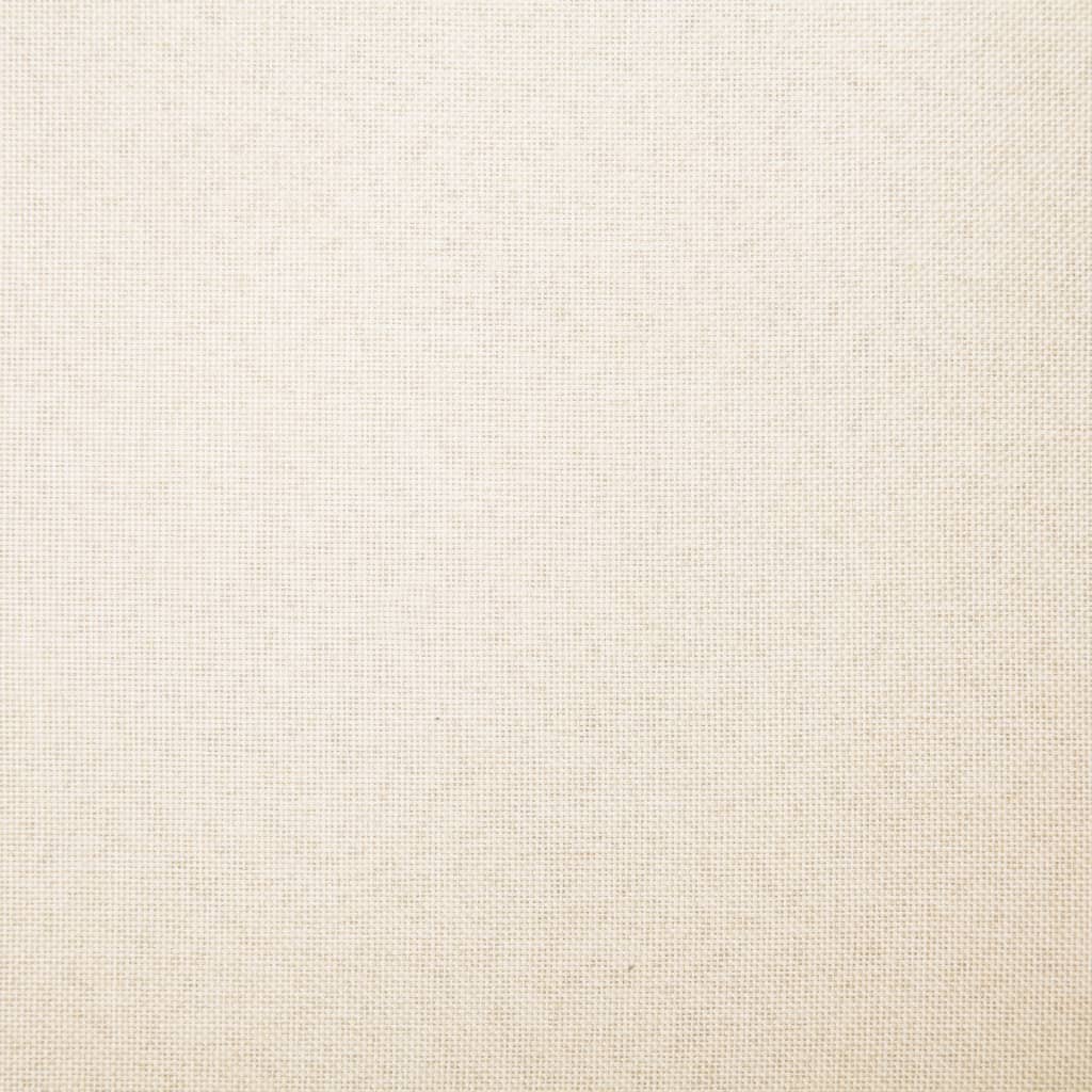 bænk 139,5 cm polyester cremefarvet