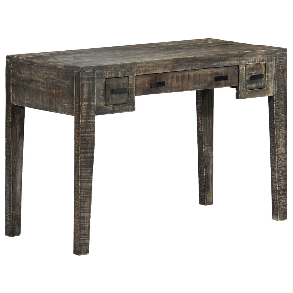 skrivebord 110 x 50 x 75 cm massivt mangotræ sort