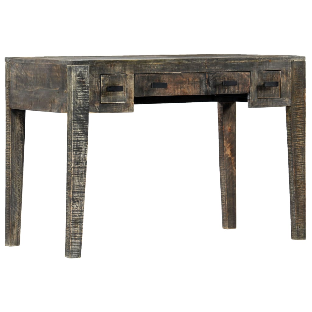 skrivebord 110 x 50 x 75 cm massivt mangotræ sort