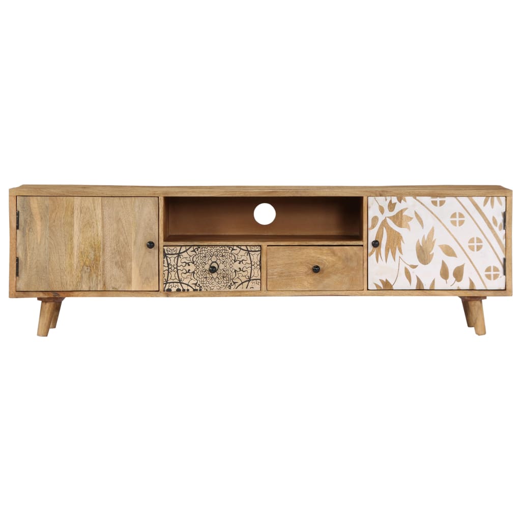 tv-skab 140x30x40 cm massivt mangotræ