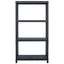 opbevaringsreoler 2 stk. 60 x 30 x 138 cm plastik sort