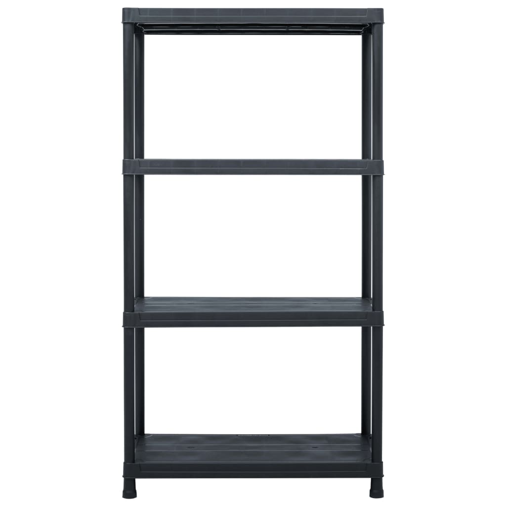 opbevaringsreoler 2 stk. 60 x 30 x 138 cm plastik sort
