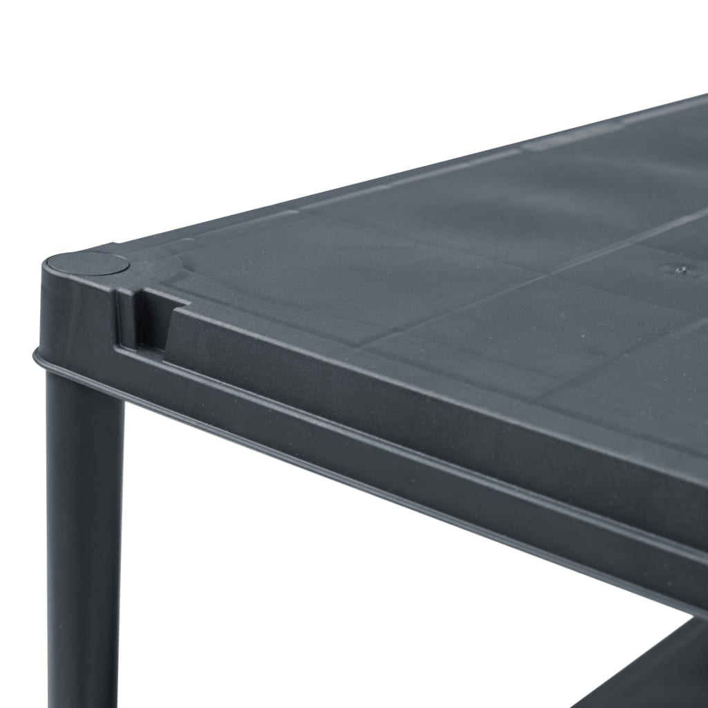 opbevaringsreoler 2 stk. 60 x 30 x 138 cm plastik sort