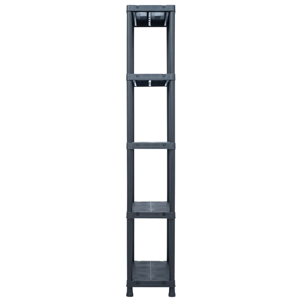 opbevaringsreoler 2 stk. 125 kg 60 x 30 x 180 cm plastik sort
