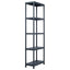opbevaringsreoler 5 stk. 125 kg 60 x 30 x 180 cm plastik sort