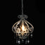 loftlampe med perler rund E14 hvid