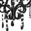 loftlampe med perler rund E14 sort