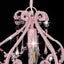 loftlampe med perler rund E14 pink