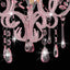loftlampe med perler rund E14 pink