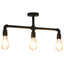 loftlampe 3 x E27-pærer sort