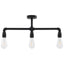 loftlampe 3 x E27-pærer sort