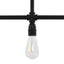 loftlampe 3 x E27-pærer sort