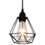 loftlampe med diamantdesign 3 x E27-pærer sort