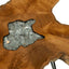 sofabord 70 x 45 cm massiv teaktræ og polyresin