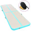 oppustelig gymnastikmåtte med pumpe 300 x 100 x 10 cm PVC grøn